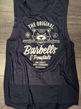 Barbells And Ponytails "PUMA" Muscle Tank Top SZ L NEW